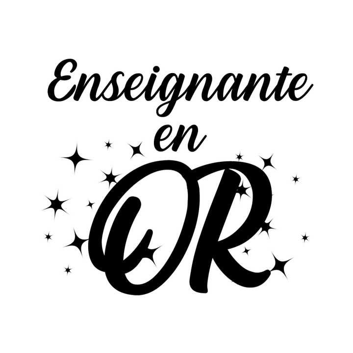 Verre gravé - Enseignante en OR