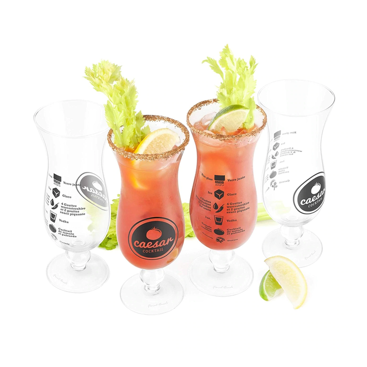 Ensemble de 4 Verres à Bloody Caesar