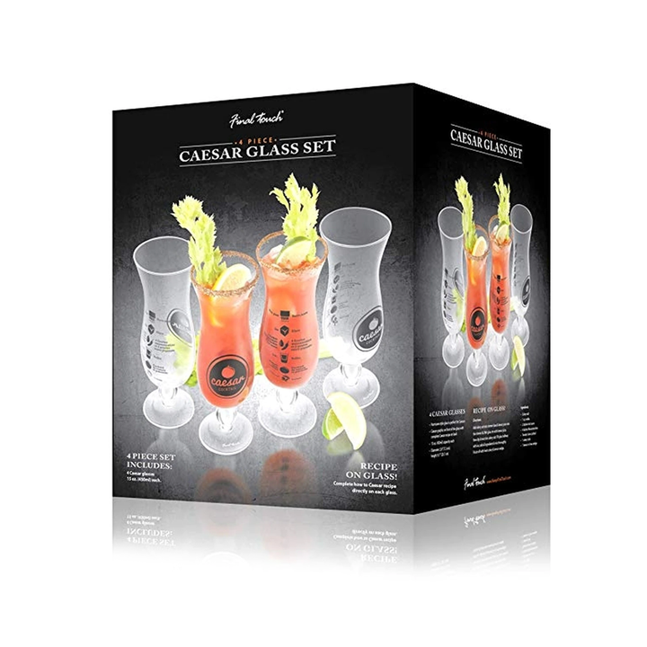 Ensemble de 4 Verres à Bloody Caesar