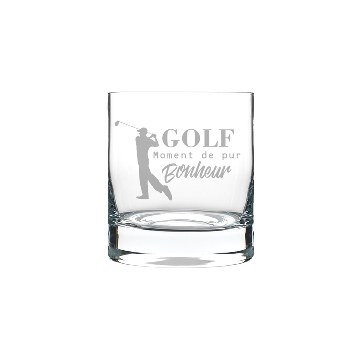 Verre gravé - GOLF moment de pur bonheur
