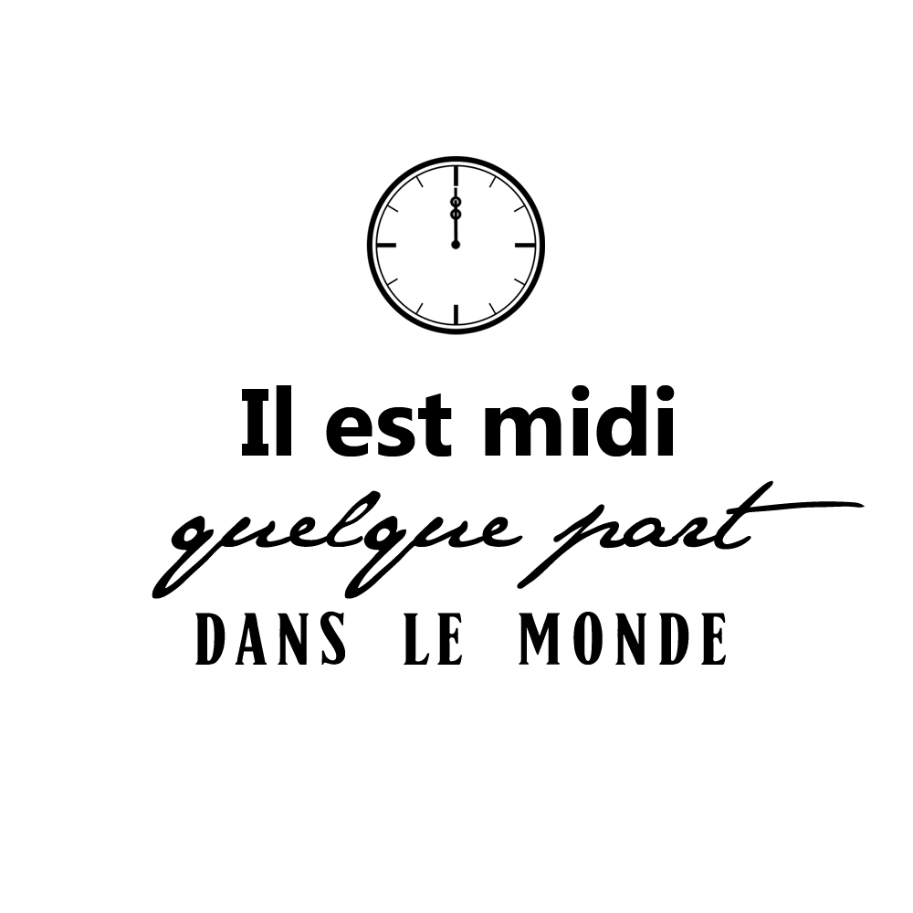Verre gravé Il est midi La Maison Du Bar