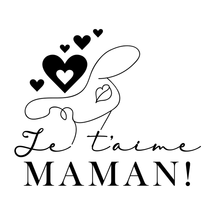 Verre gravé - Je t'aime maman!