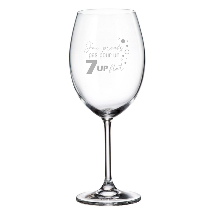 Verre gravé - J'me prend pas pour un 7up flat