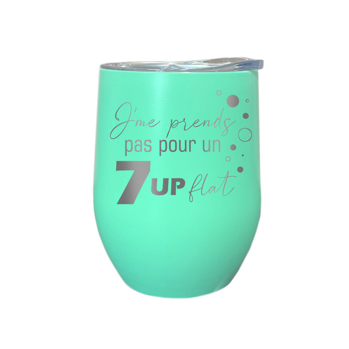 Verre gravé - J'me prend pas pour un 7up flat