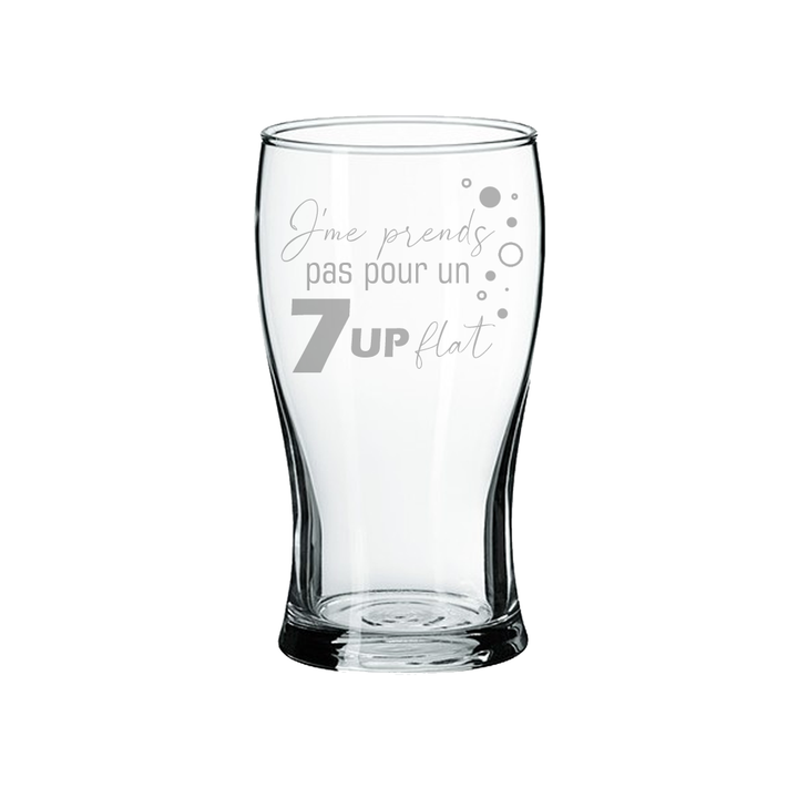 Verre gravé - J'me prend pas pour un 7up flat
