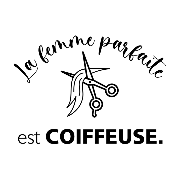 Verre gravé - La femme parfaite est coiffeuse