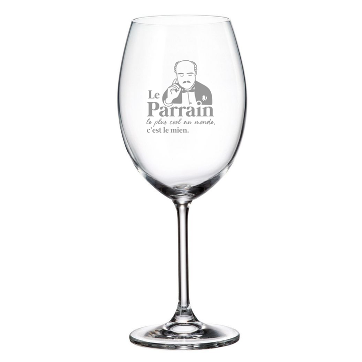Verre gravé - Le parrain