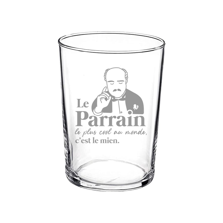 Verre gravé - Le parrain