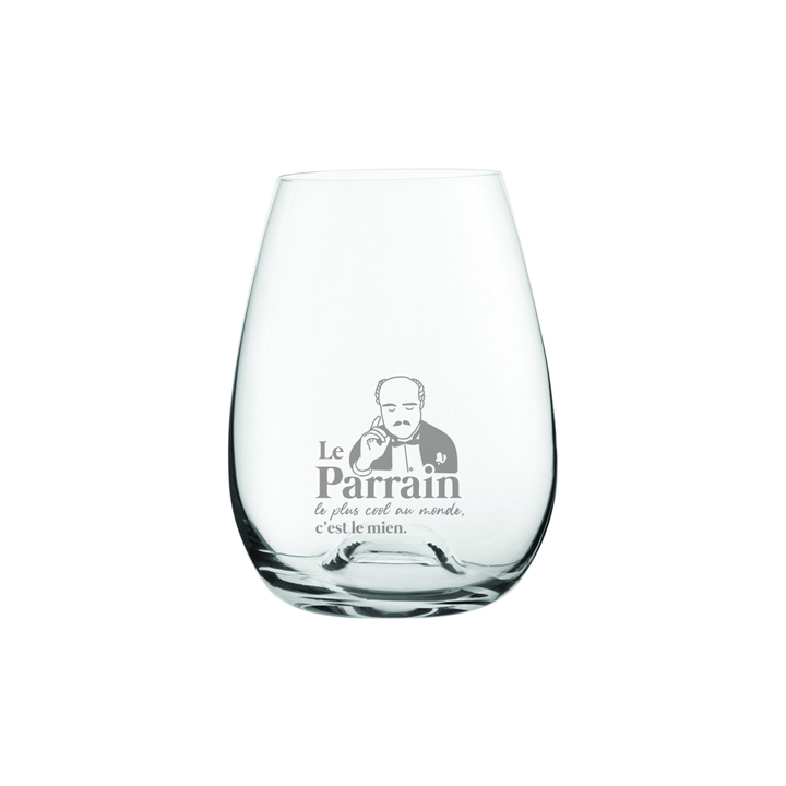 Verre gravé - Le parrain