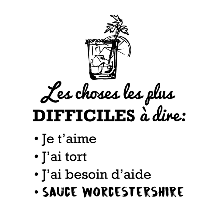 Verre à Bloody gravé - Choses difficiles à dire