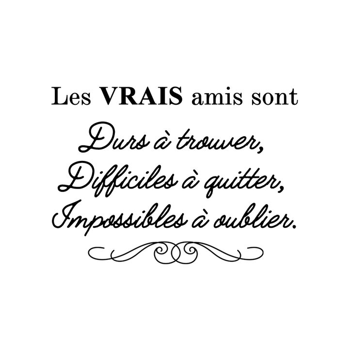 Verre gravé - Les vrais amis