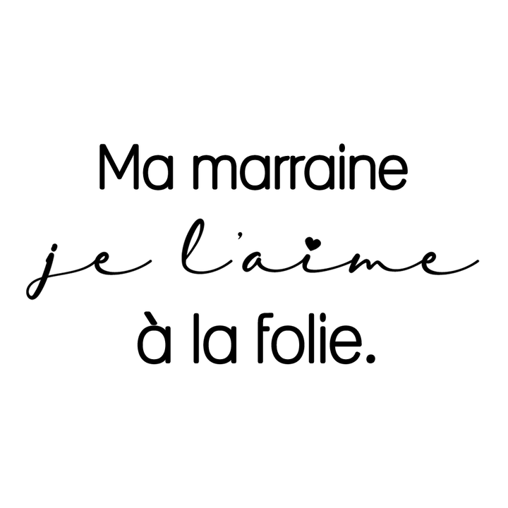 Verre gravé - Ma marraine je l'aime à la folie