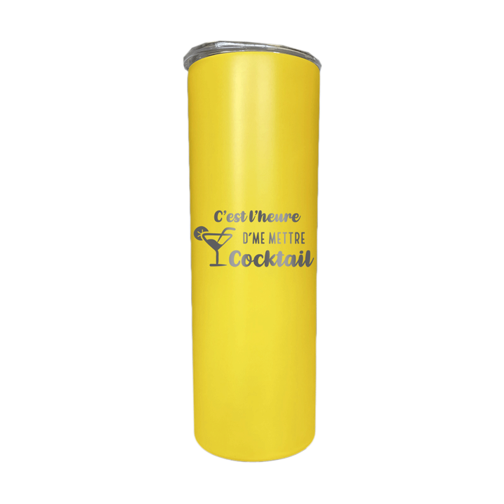 Verre gravé - C'est l'heure d'me mettre cocktail