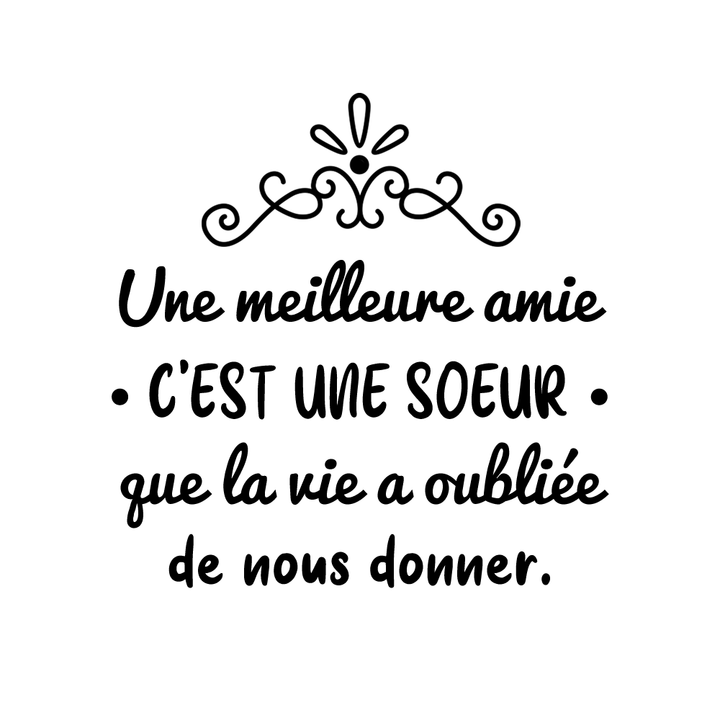 Verre gravé - Meilleure amie (SŒUR)