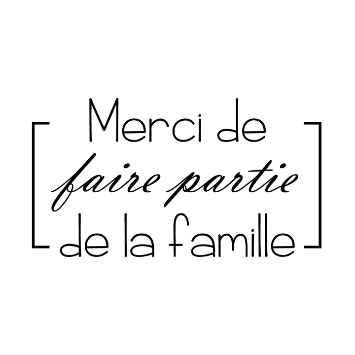 Verre gravé - Merci de faire partie de la famille