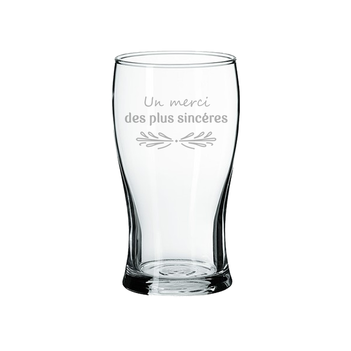 Verre Gravé - Merci sincère