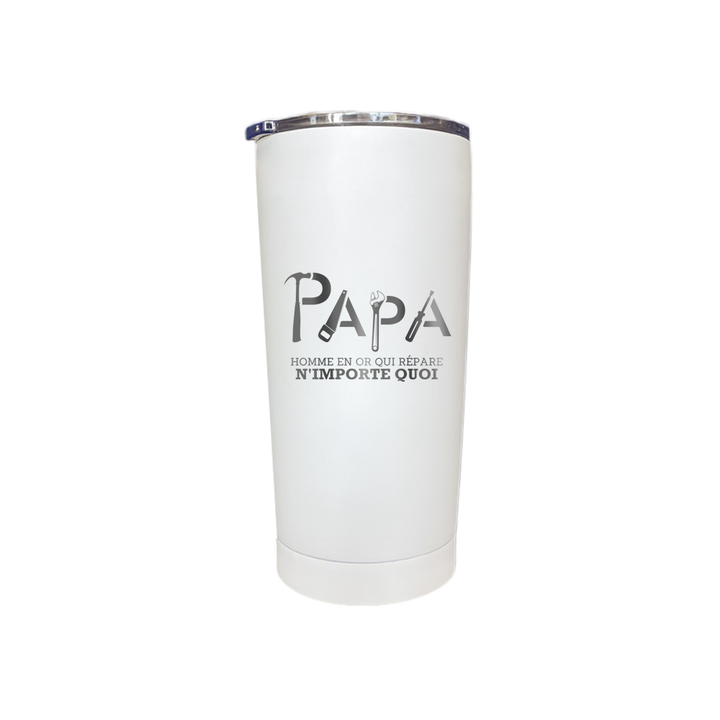 Verre gravé - Papa (outils)