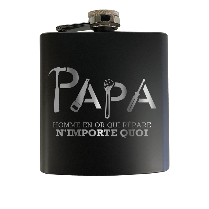 Verre gravé - Papa (outils)