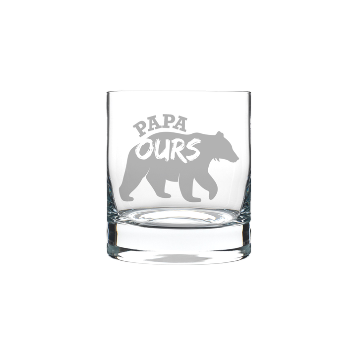 Verre gravé - Papa ours