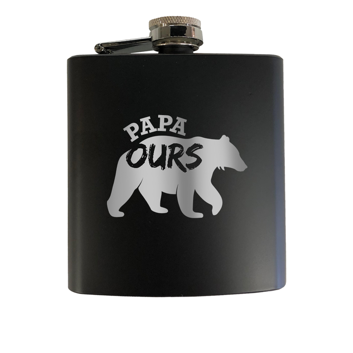 Verre gravé - Papa ours