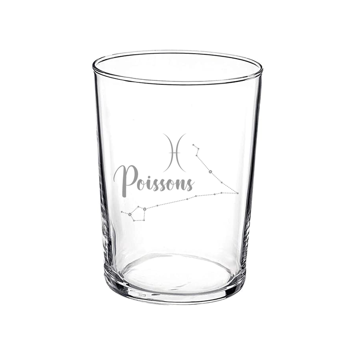 Verre gravé - Poissons