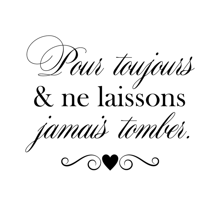 Verre gravé - Pour toujours