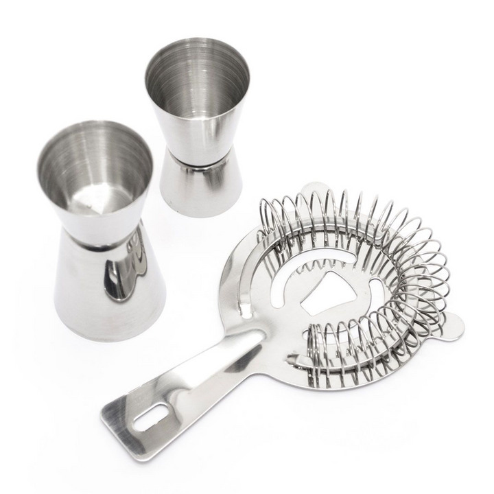 Ensemble de doseurs et passoire à cocktail (Starfrit)