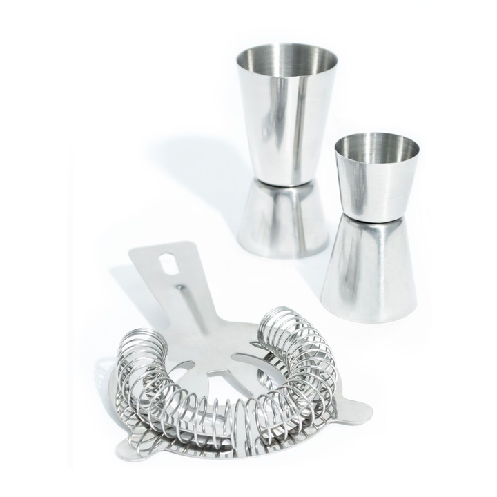 Ensemble de doseurs et passoire à cocktail (Starfrit)