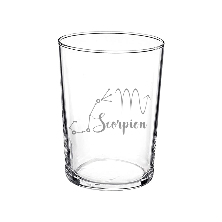 Verre gravé - Scorpion