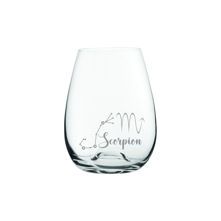 Verre gravé - Scorpion