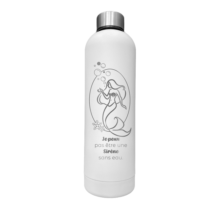 Bouteille isotherme gravée - Sirène