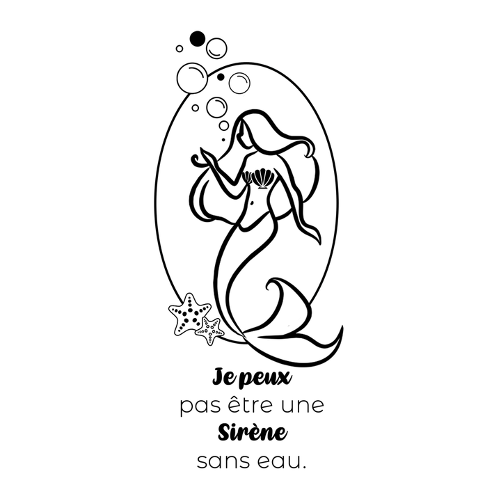 Bouteille isotherme gravée - Sirène