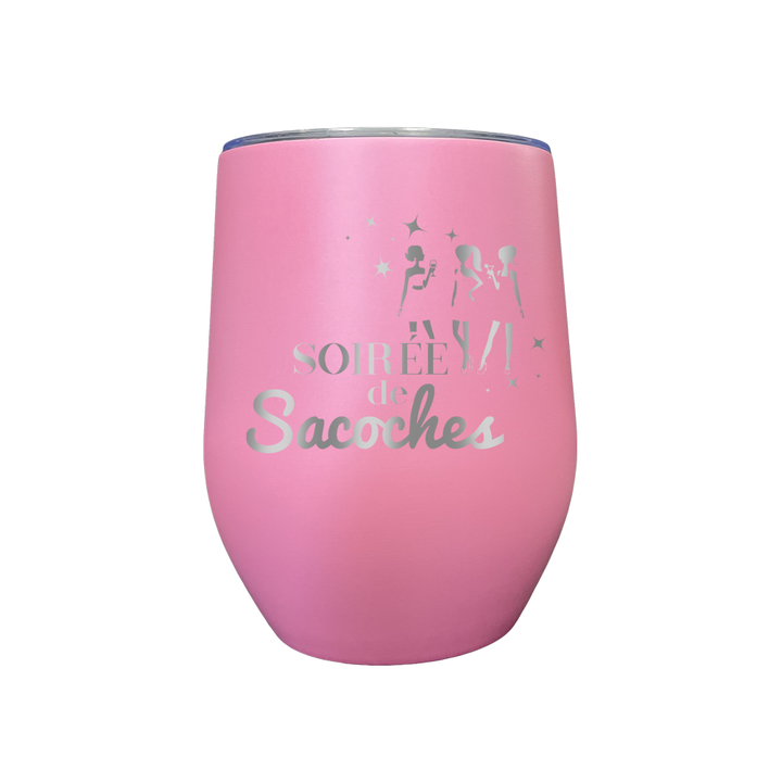 Verre gravé - Soirée de sacoches