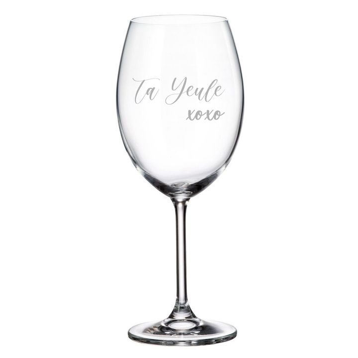 Verre gravé -Ta yeule xoxo