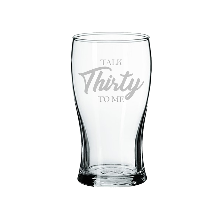 Verre gravé - Talk Thirty to me