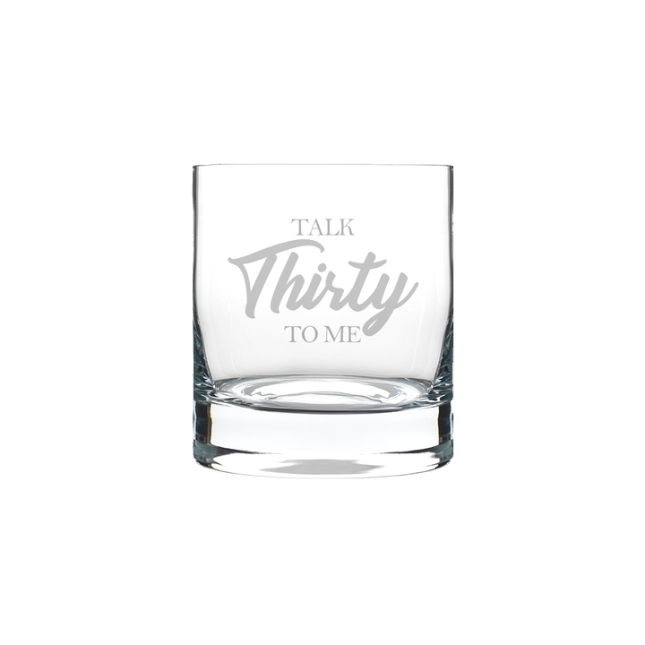 Verre gravé - Talk Thirty to me