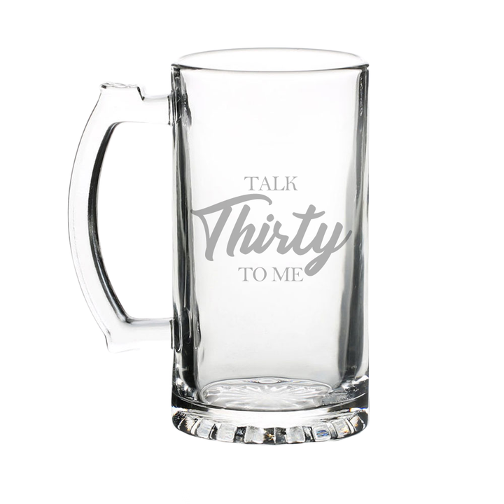 Verre gravé - Talk Thirty to me
