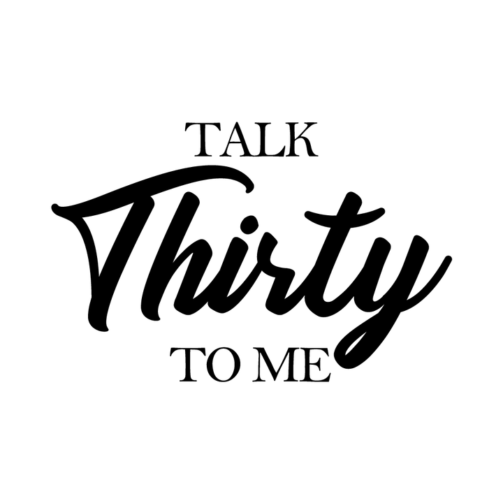 Verre gravé - Talk Thirty to me