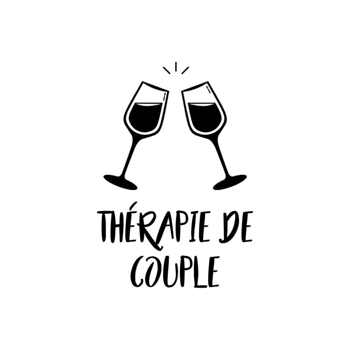Ensemble de deux verres ''Thérapie de couple'' (Vin et Vin)