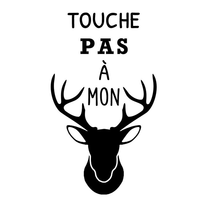 Verre gravé - Touche pas à mon Buck