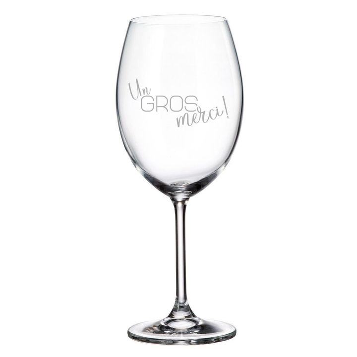 Verre gravé - Un gros merci