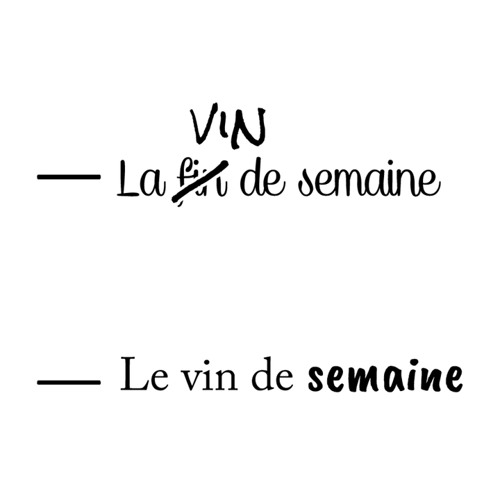 Verre gravé - Vin de semaine