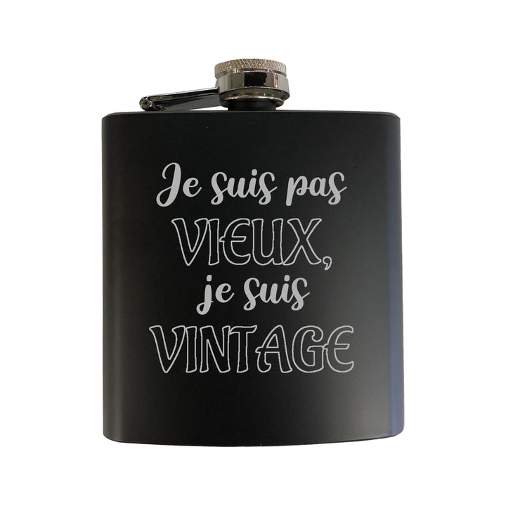 Verre gravé - Je suis pas vieux, je suis vintage