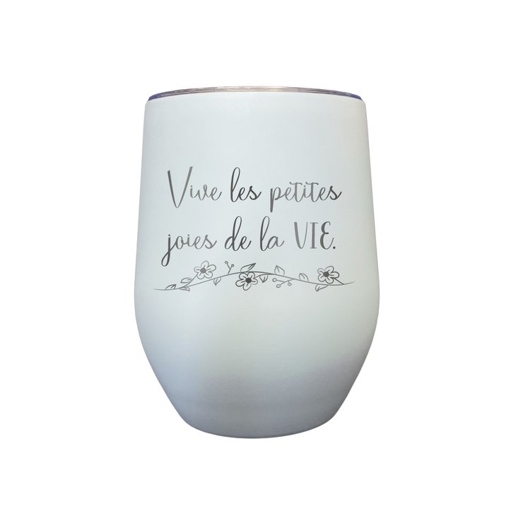 Verre gravé - Vive les petites joies de la vie