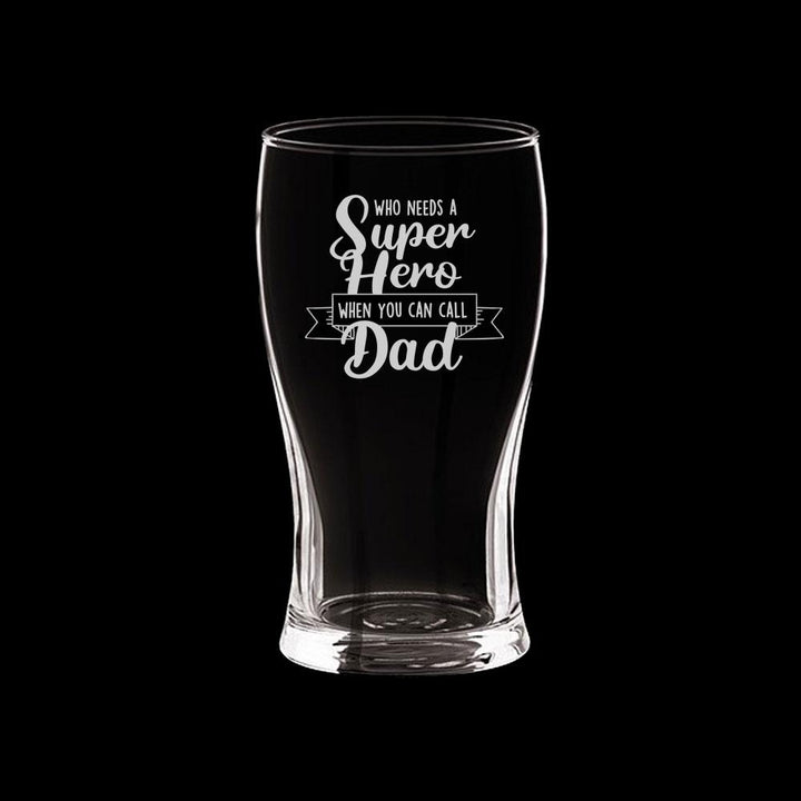 Verre gravé - Super Dad