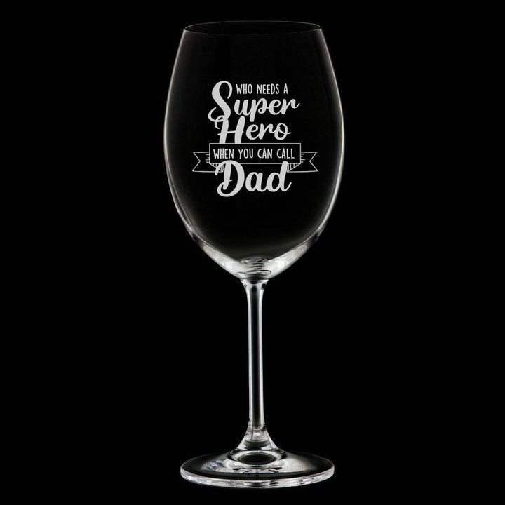 Verre gravé - Super Dad