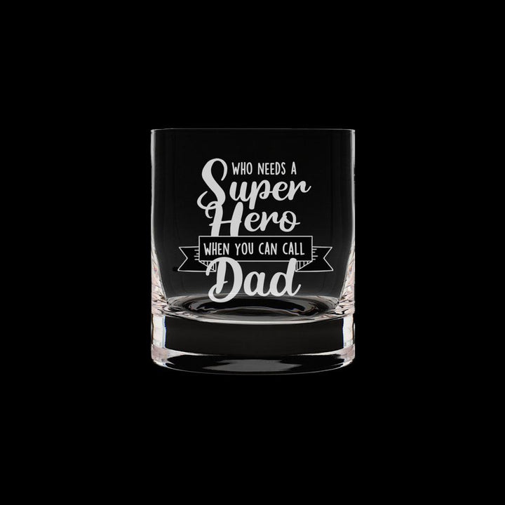 Verre gravé - Super Dad
