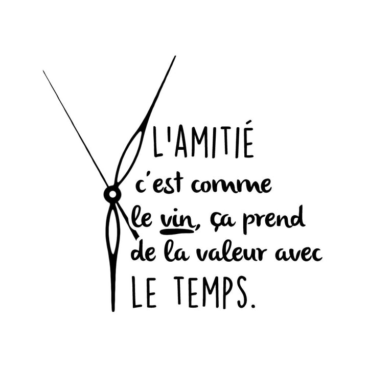 Verre gravé - L'amitié c'est comme le vin, ça prend de la valeur avec le temps