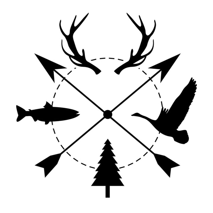 Verre gravé - Même si la chasse est mauvaise...