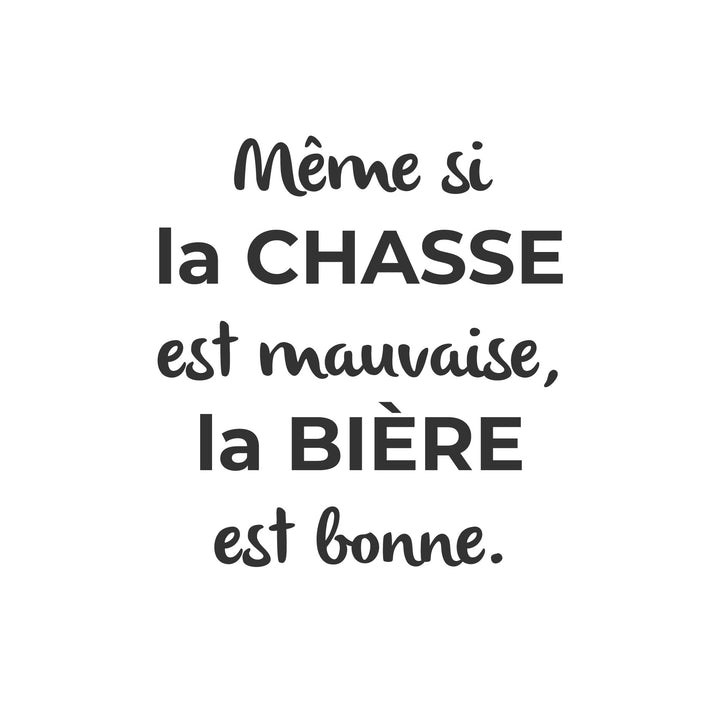 Verre gravé - Même si la chasse est mauvaise...